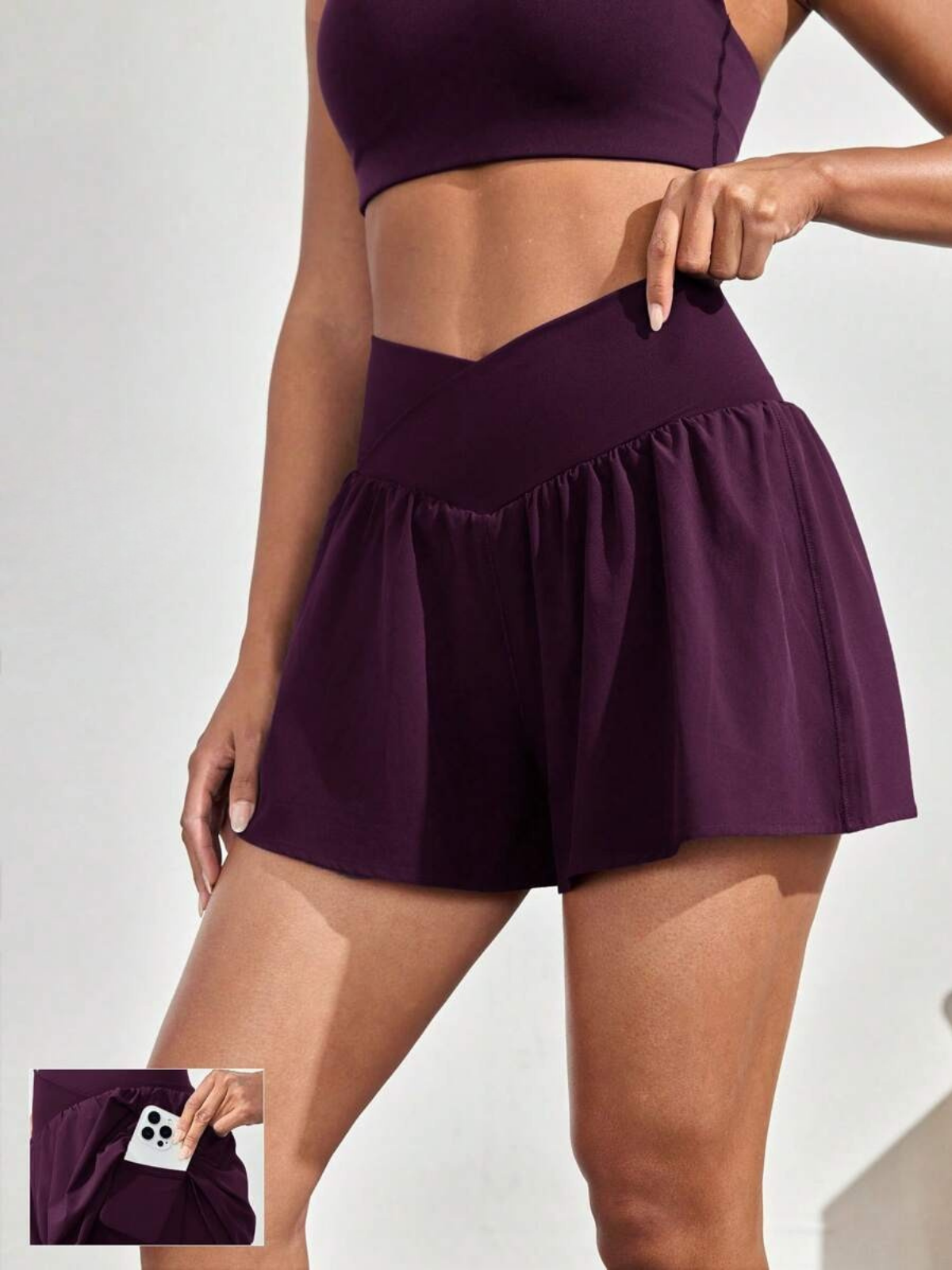 SweatProof Run Shorts Mid Waist Pockets Quick Dry