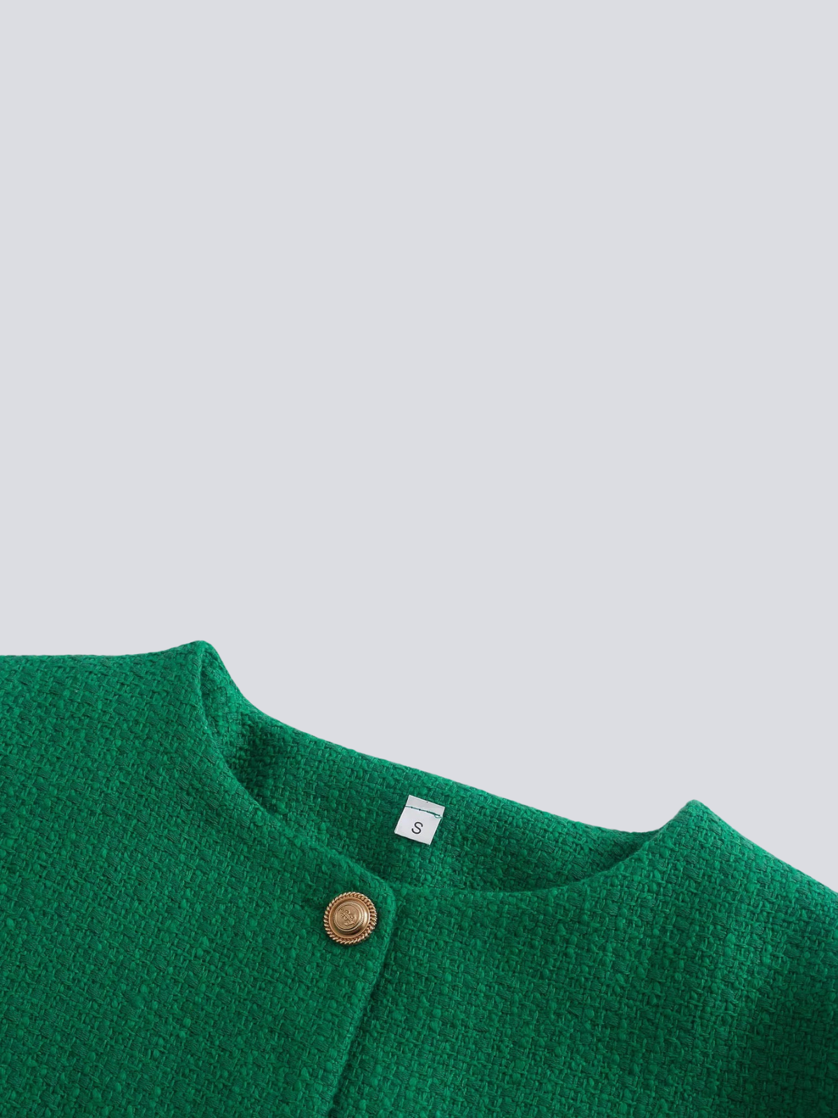 Classic Style Elegant Green Cardigan - LA FEMME WANDERER