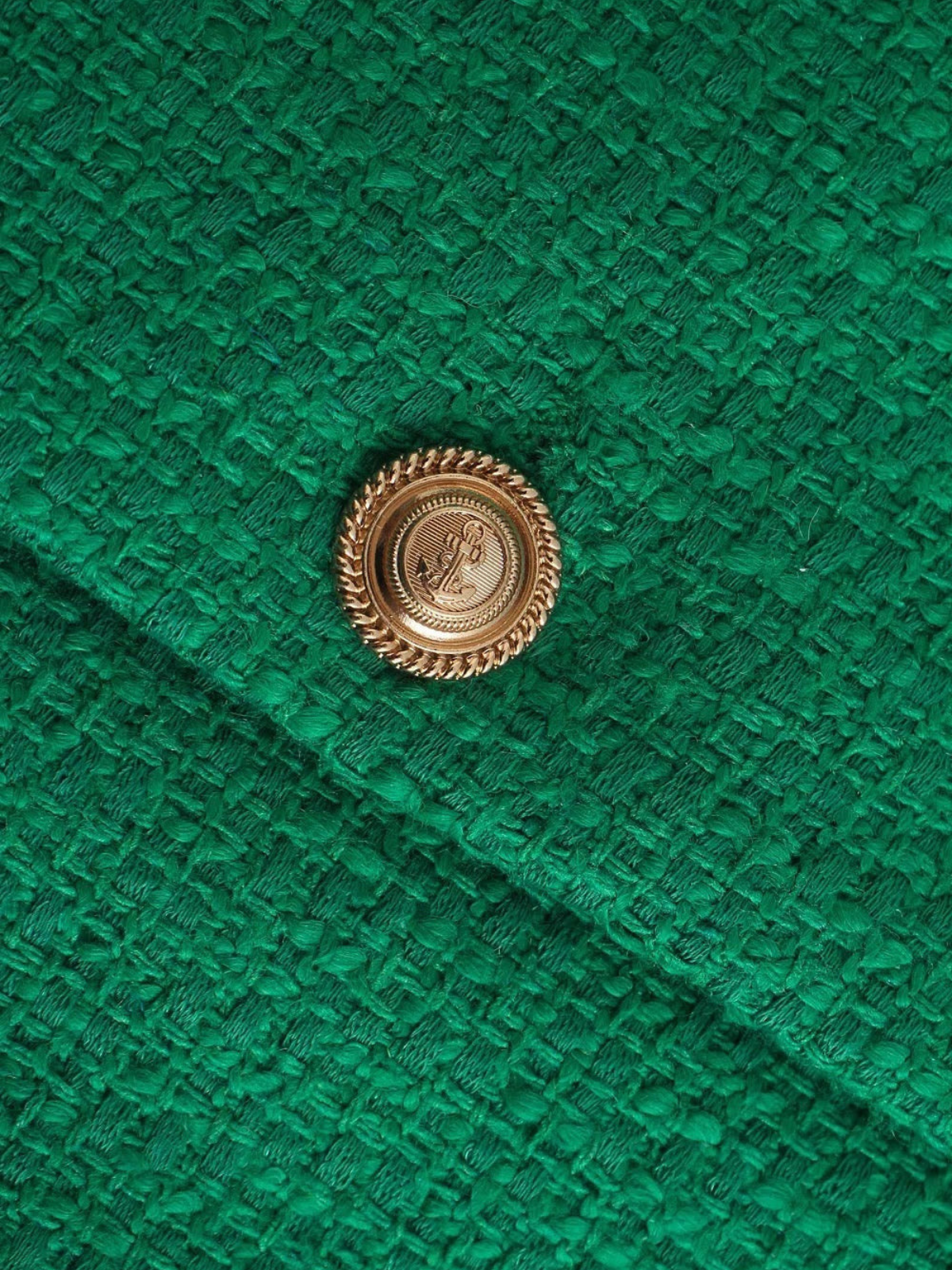 Classic Style Elegant Green Cardigan - LA FEMME WANDERER