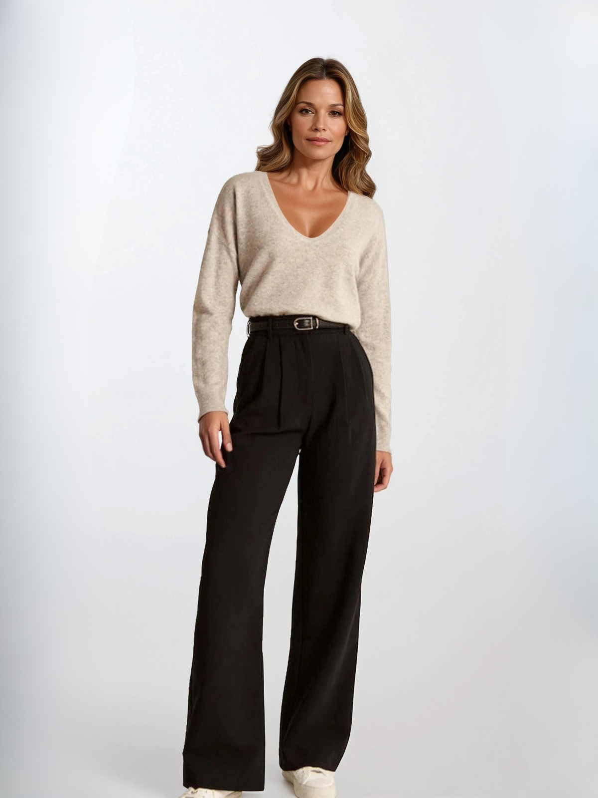 High Waist Wide-leg Casual Pants
