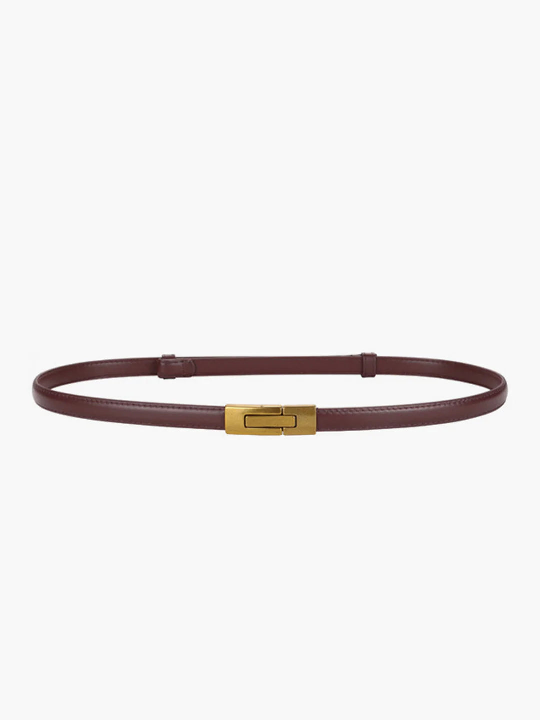 Leather Vintage Magnet Closure Slim Belt - LA FEMME WANDERER