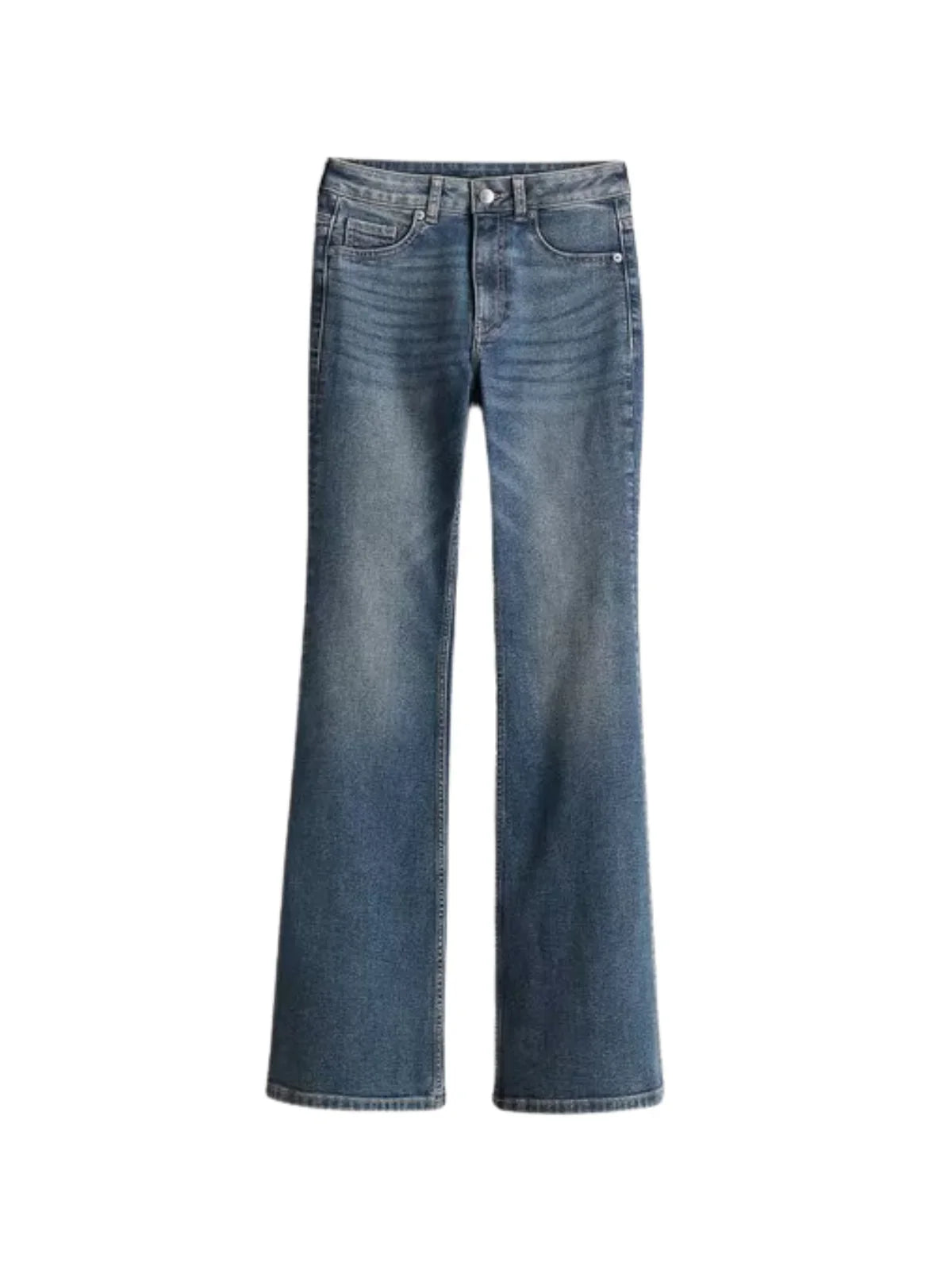 Casual Style Flared Mid-Waisted Skinny Jeans - LA FEMME WANDERER
