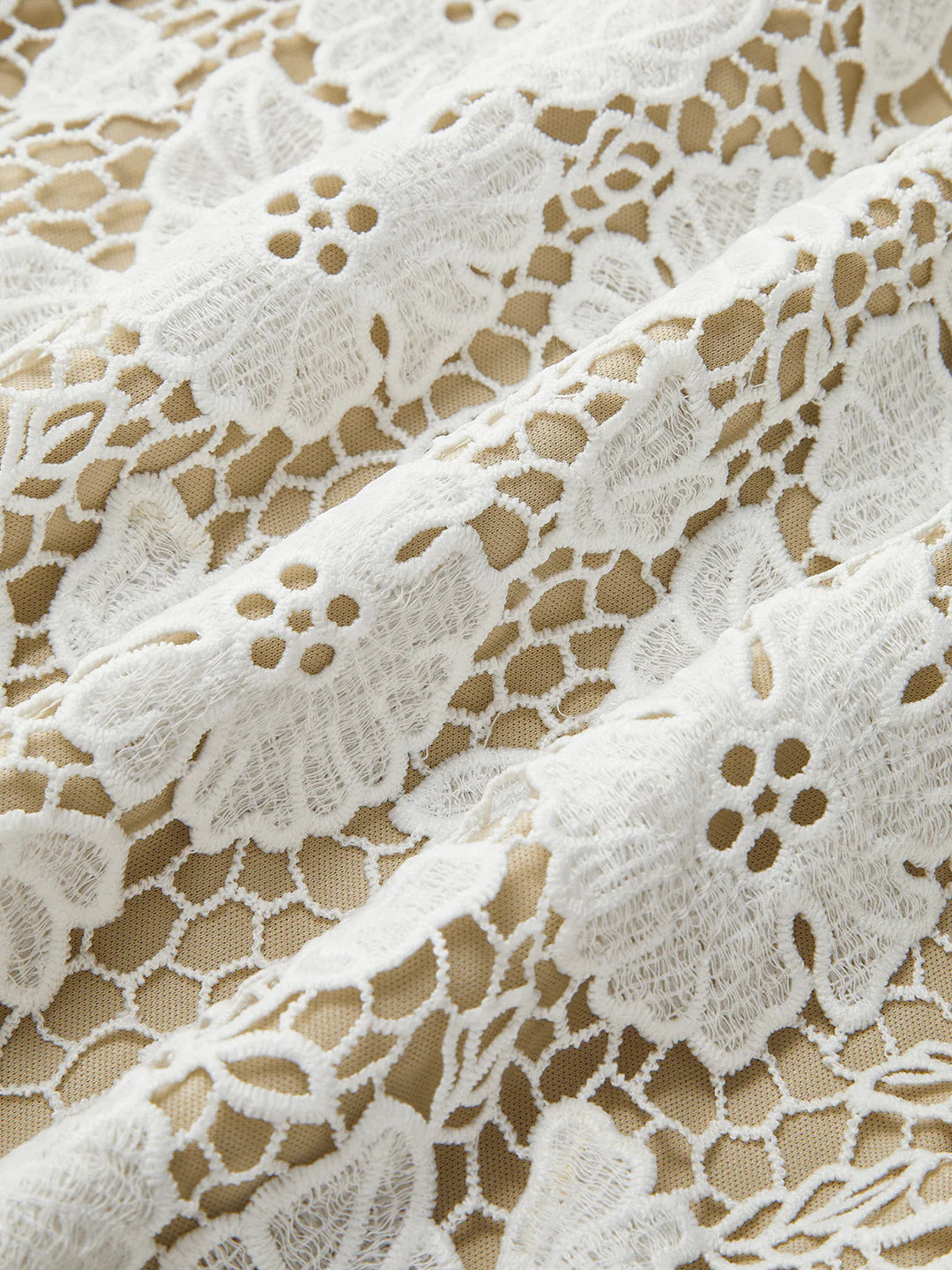 Semi-Sheer Double Layer Lace Cami Dress - LA FEMME WANDERER