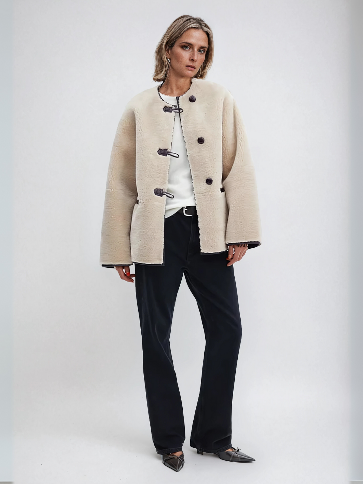 Warm Coat Single-breasted A-Line Coat