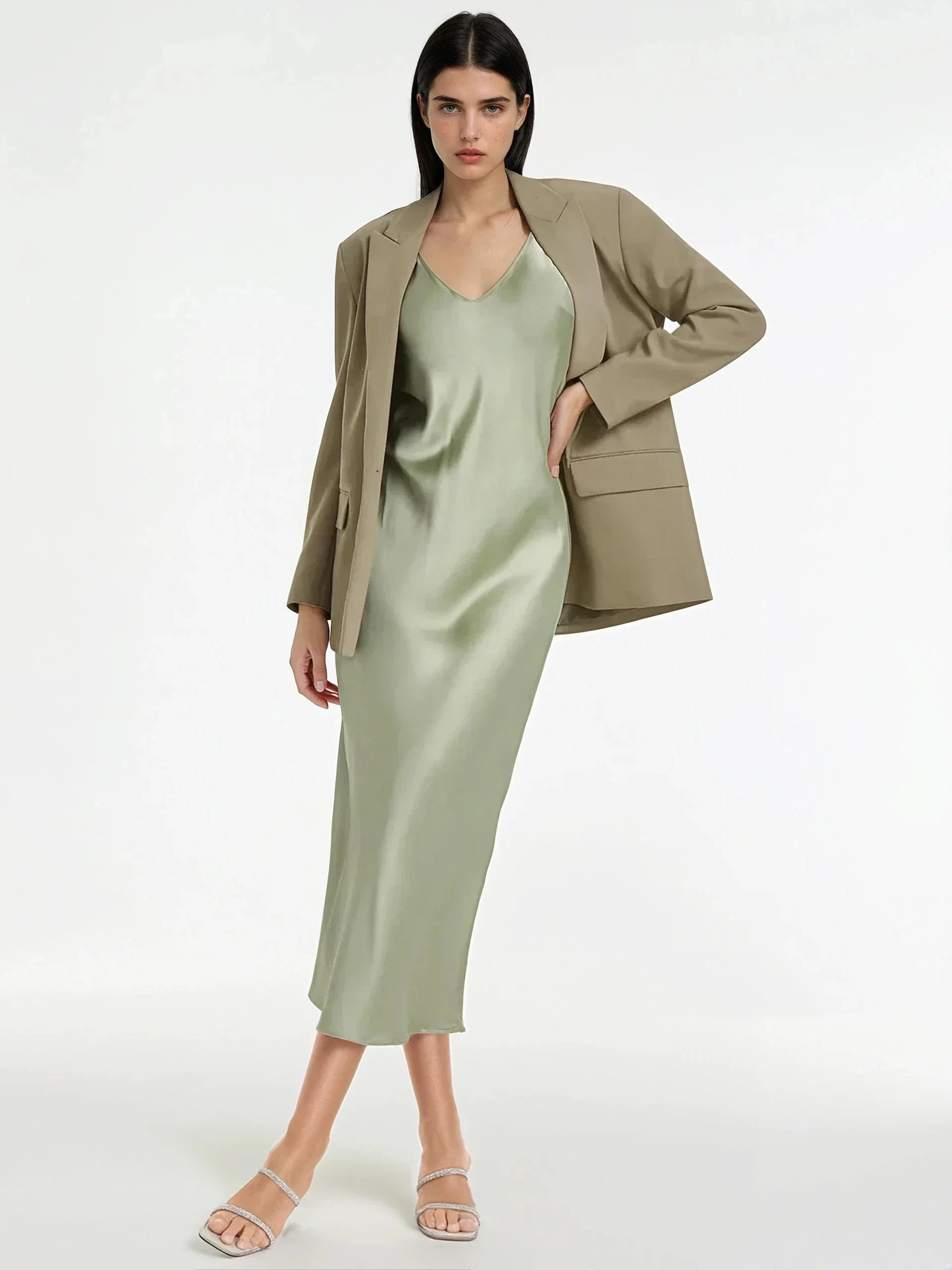 Double Breasted Peak Lapel Blazer - LA FEMME WANDERER