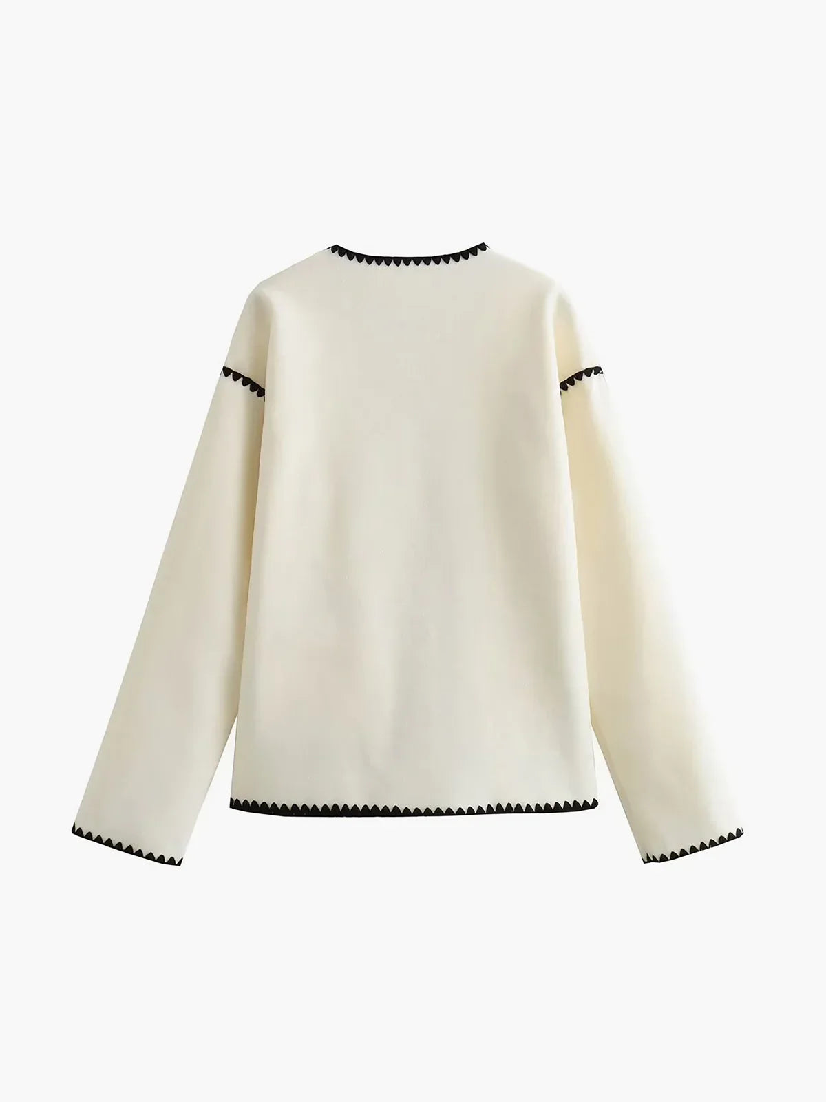 Essential Contrast Trim Coat - LA FEMME WANDERER