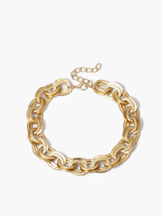 Thick Golden Link Necklace - LA FEMME WANDERER
