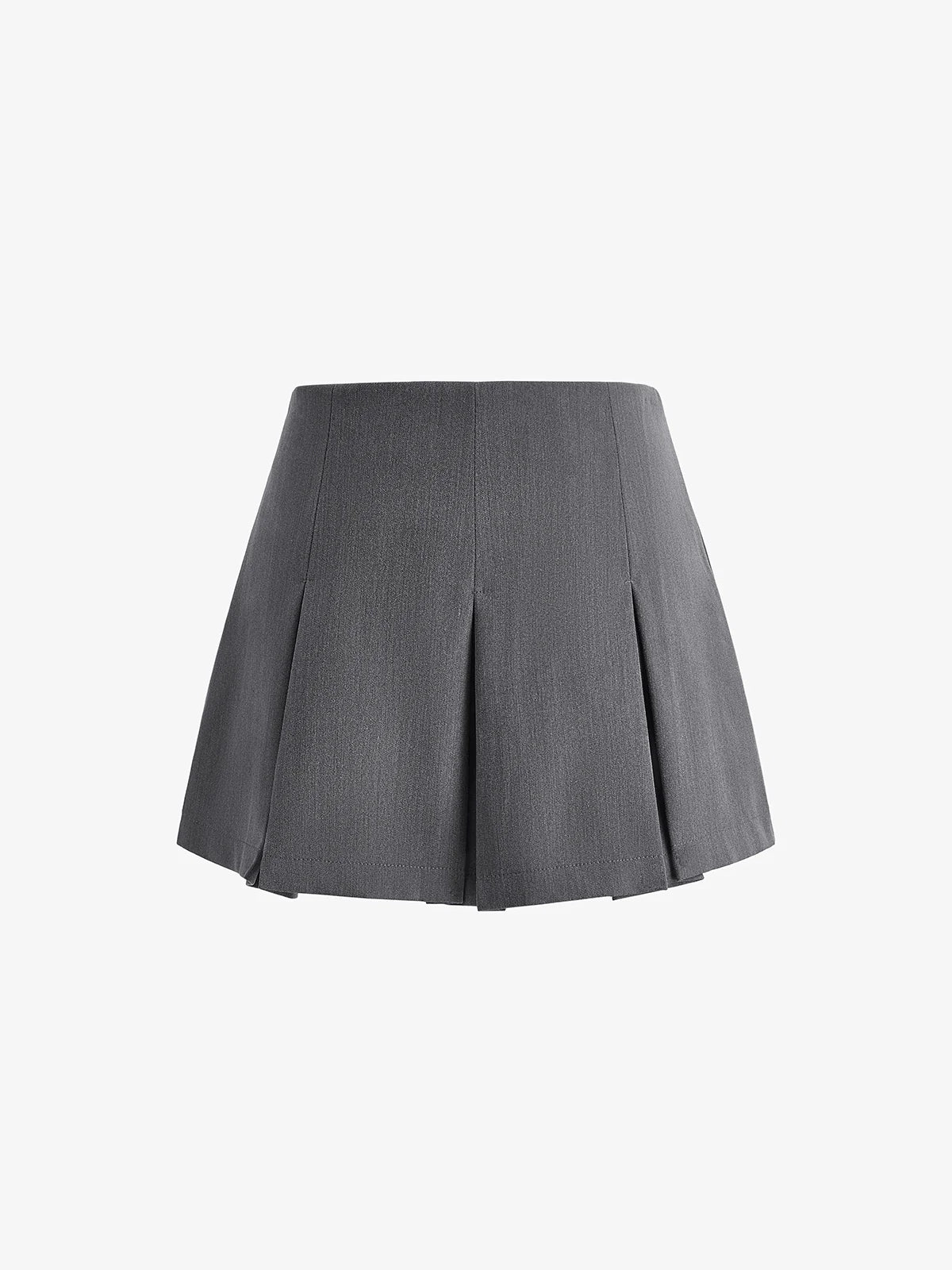 Pleated Zipper Mini Skirt - LA FEMME WANDERER