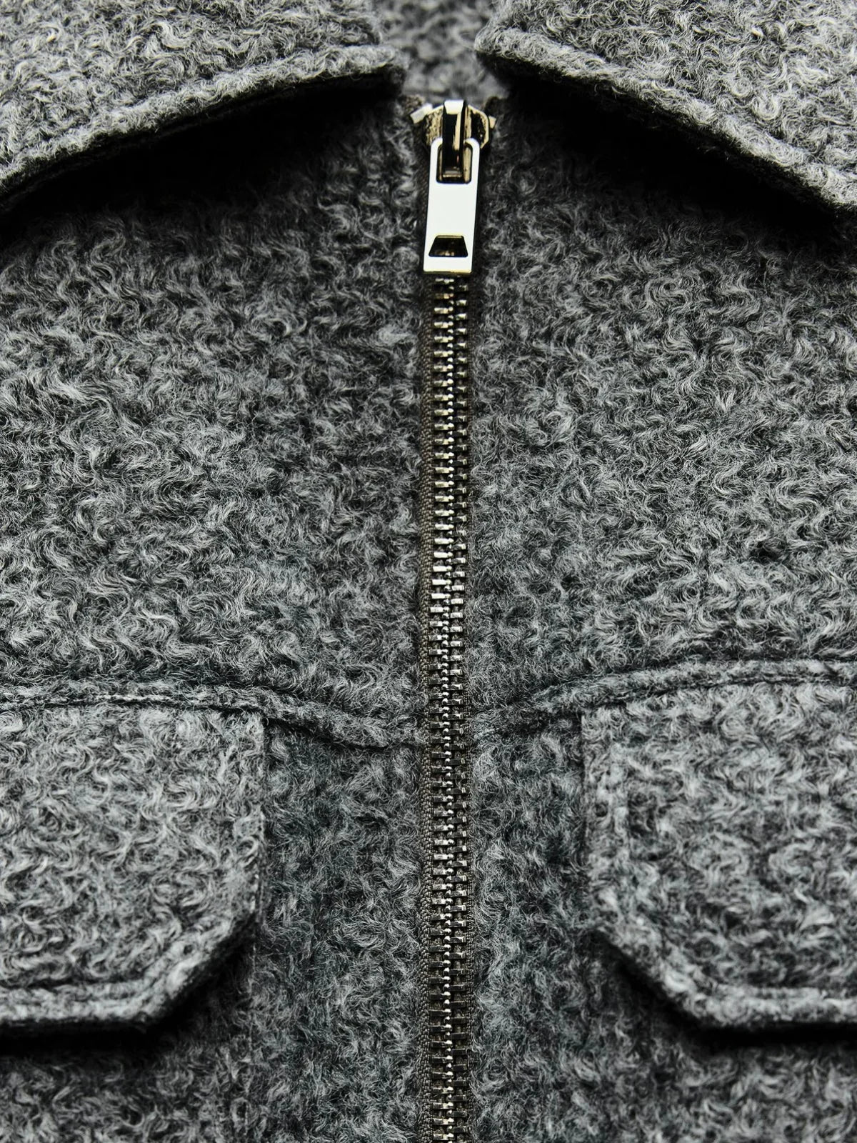 Bouclé Grey Jacket - LA FEMME WANDERER
