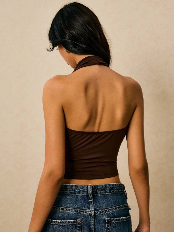 Espresso Muse Draped Top