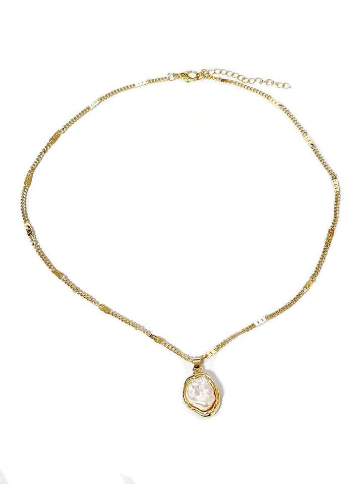 Vintage Pearl Charm Necklace
