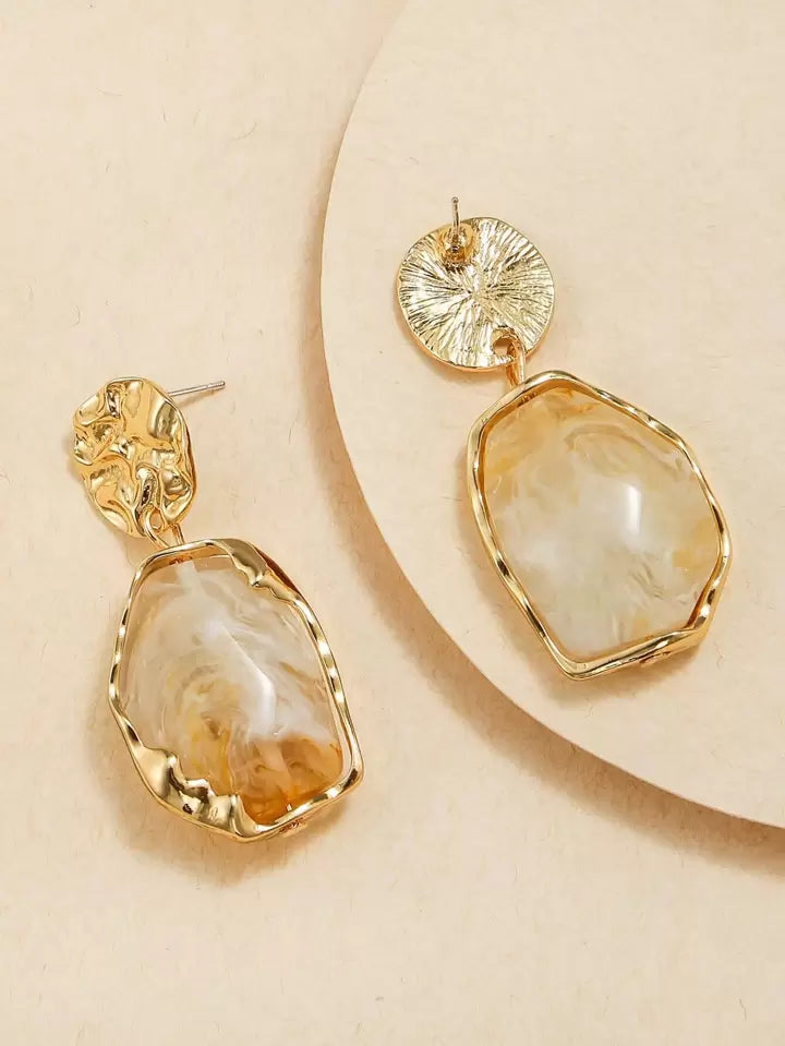 Retro Design Irregular Drop Earrings
