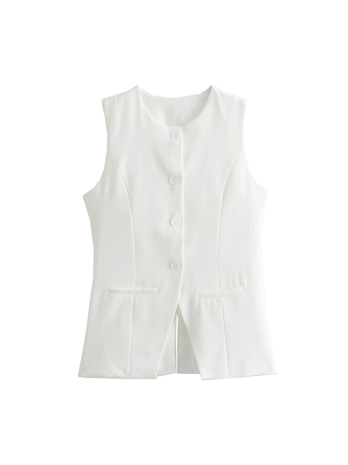 White Cotton Vest - LA FEMME WANDERER
