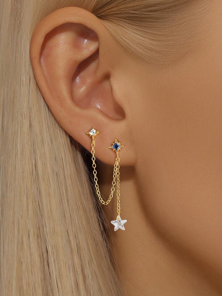 925 Sterling Silver Tassel Cartilage Stud - LA FEMME WANDERER