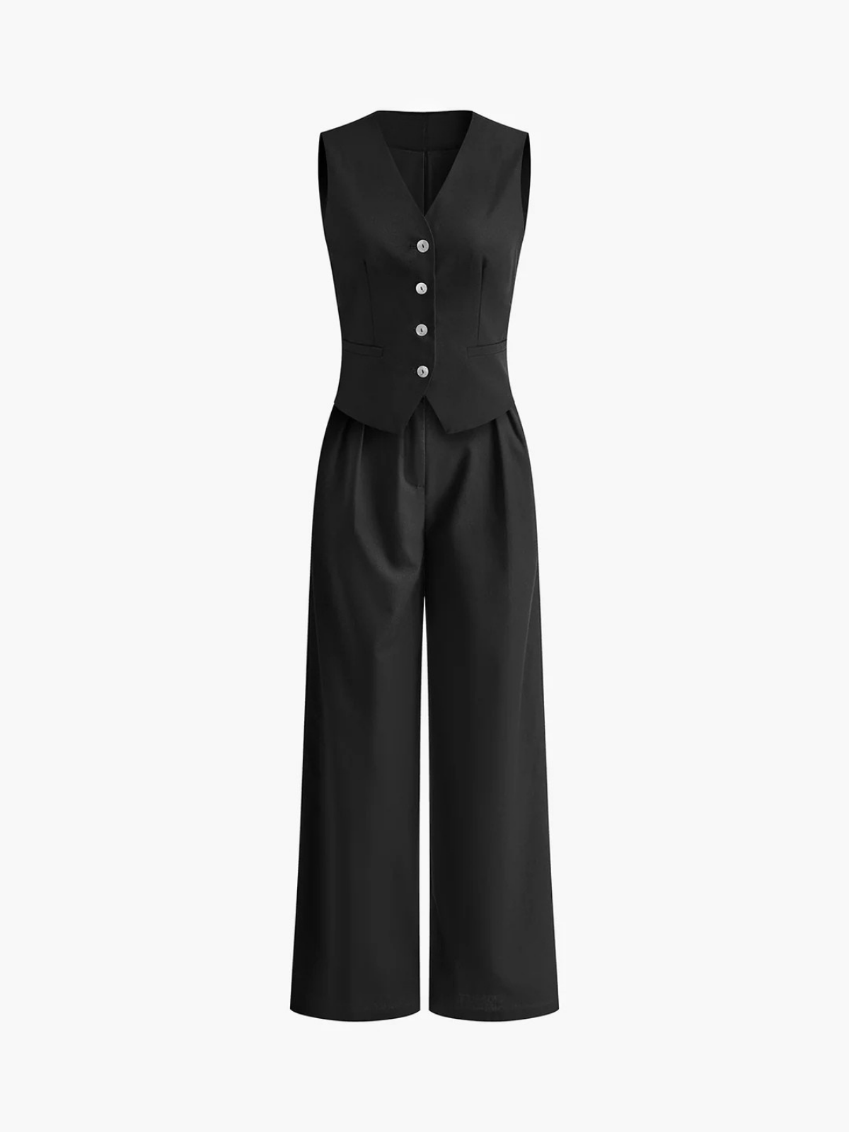 Always Chic Cotton & Linen Pants Matching Set - LA FEMME WANDERER