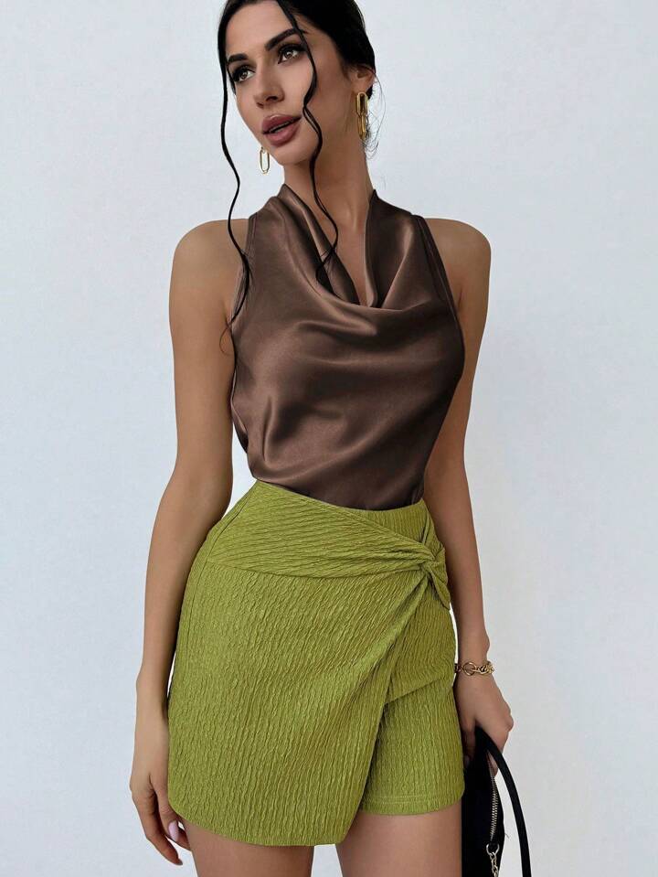 Always Elegant Halter Neck Backless Top - LA FEMME WANDERER