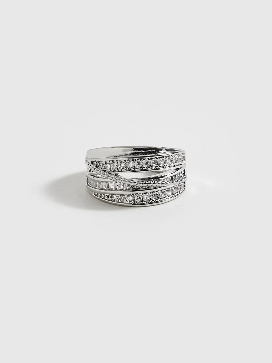 Radiant Layers Adjustable Rhinestone Ring - LA FEMME WANDERER