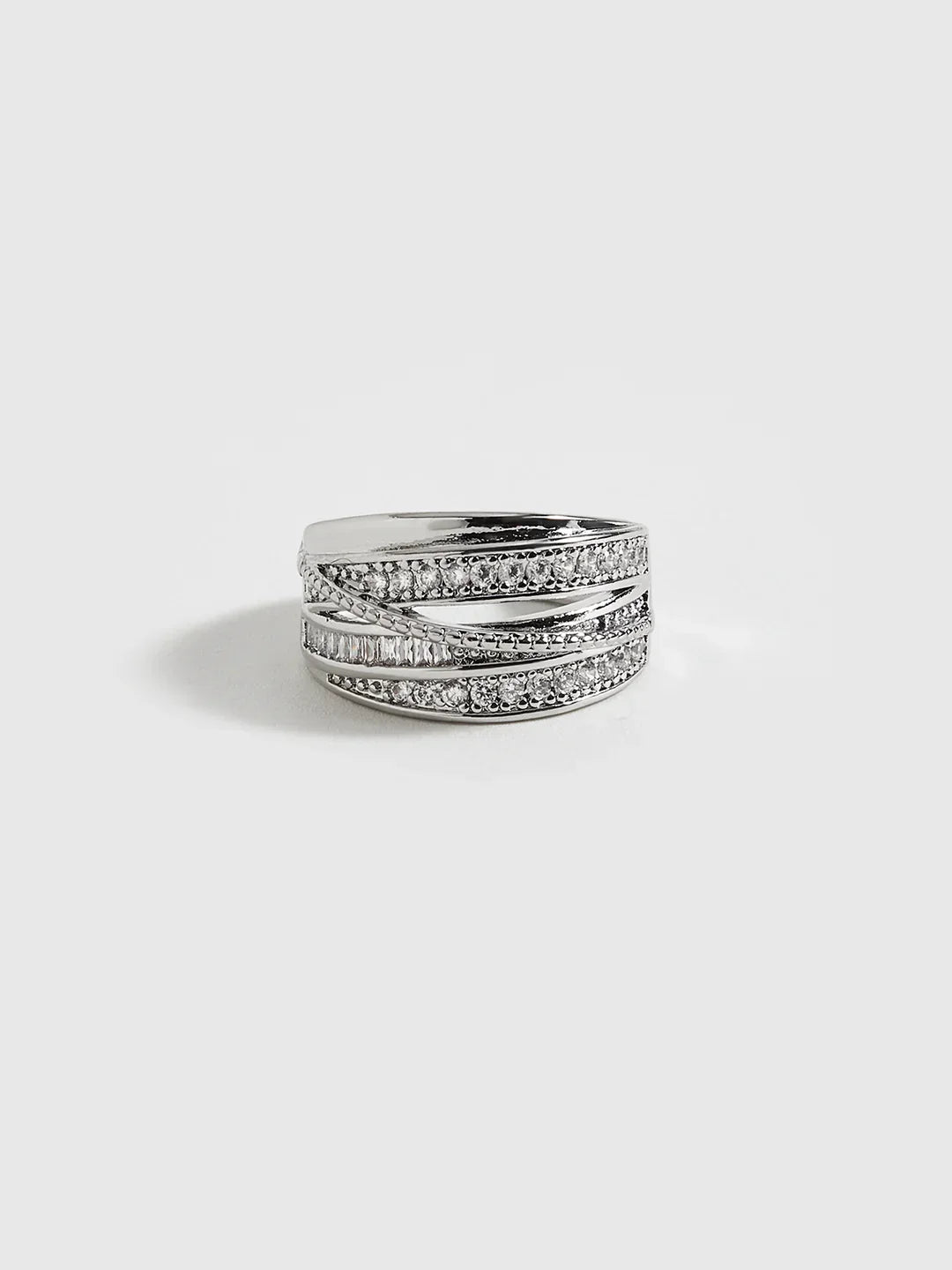 Radiant Layers Adjustable Rhinestone Ring - LA FEMME WANDERER