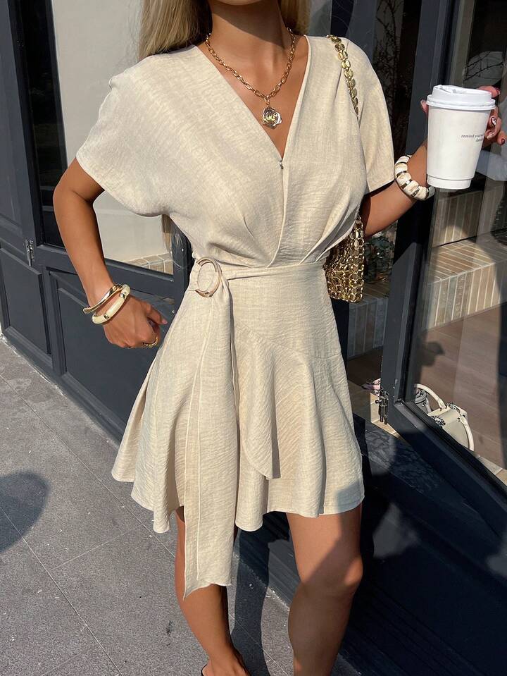 Always Elegant Timeless Wrap Dress with Soft Draped Silhouette