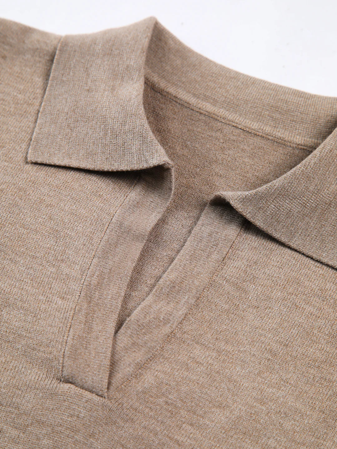 Solid Color Lapel Sweater Temperament Elegant Long Sleeve Retro - LA FEMME WANDERER