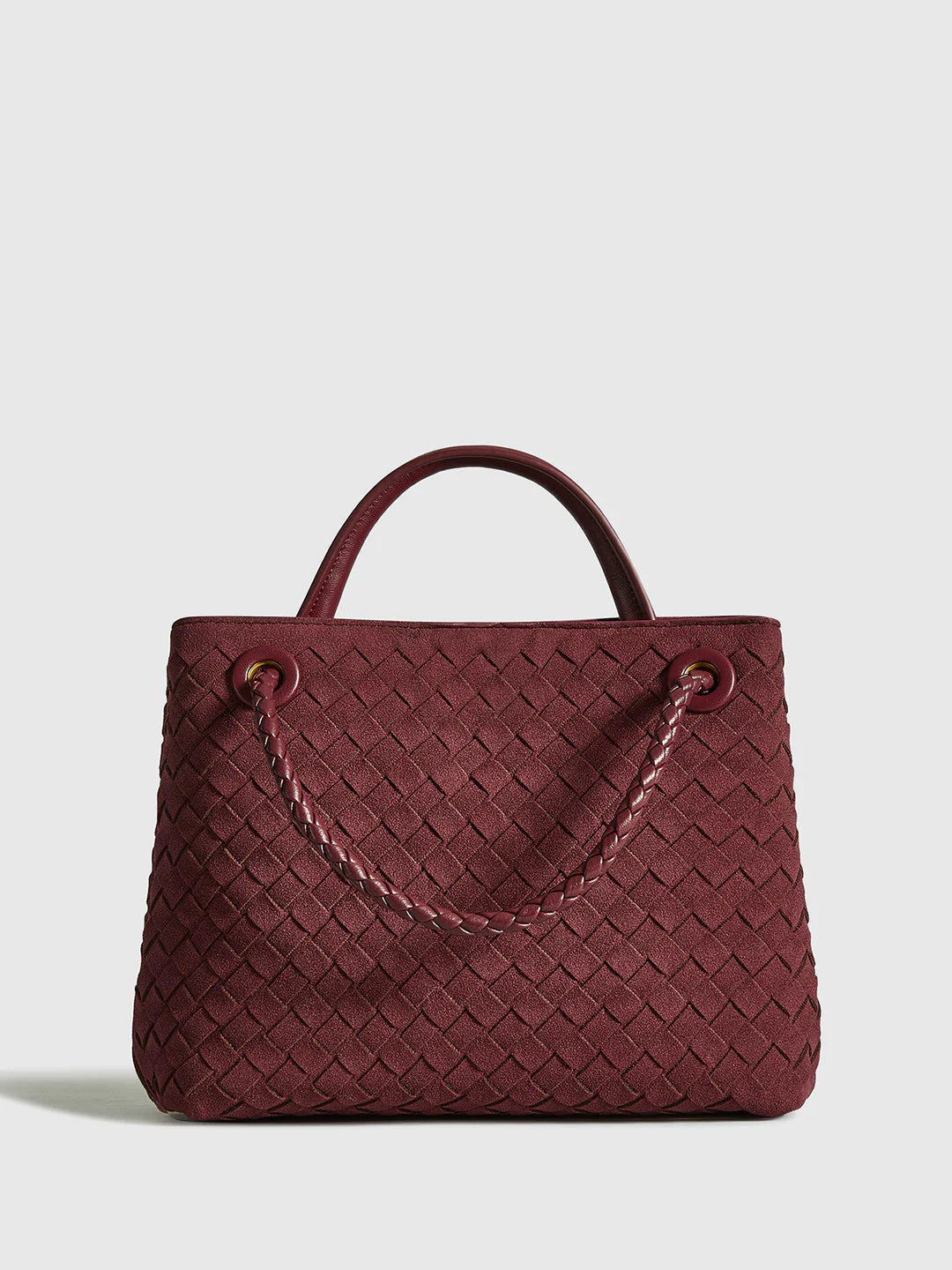 Always Chic Suede Woven Tote Bag - LA FEMME WANDERER