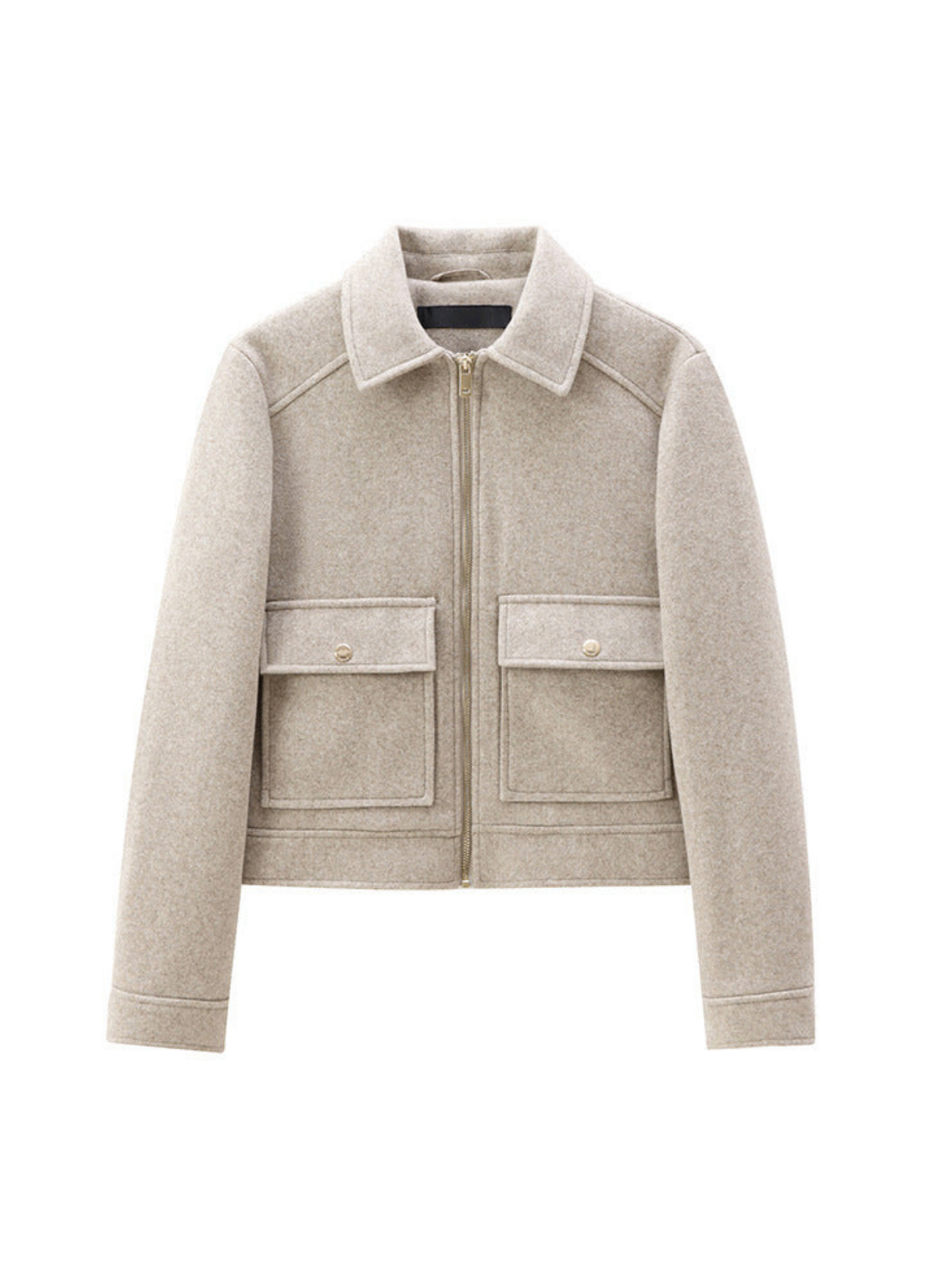 Tweed Lapel Zipper Jacket - LA FEMME WANDERER