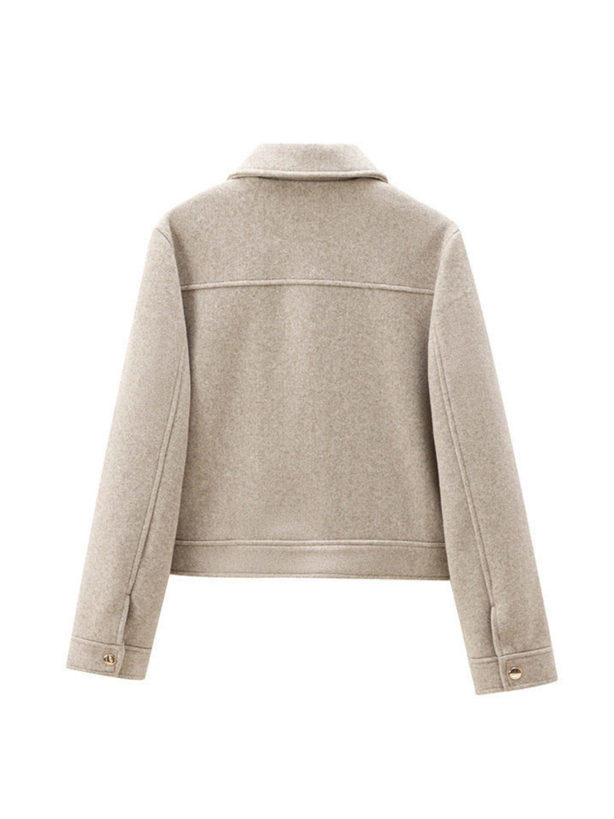 Tweed Lapel Zipper Jacket - LA FEMME WANDERER