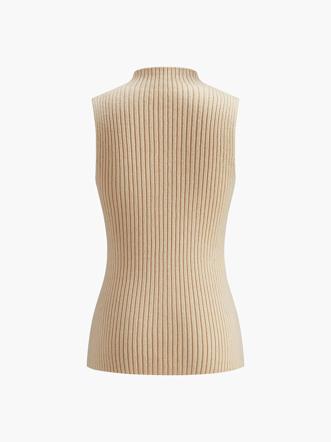 Turtleneck Sleeveless Top Fashion Casual - LA FEMME WANDERER