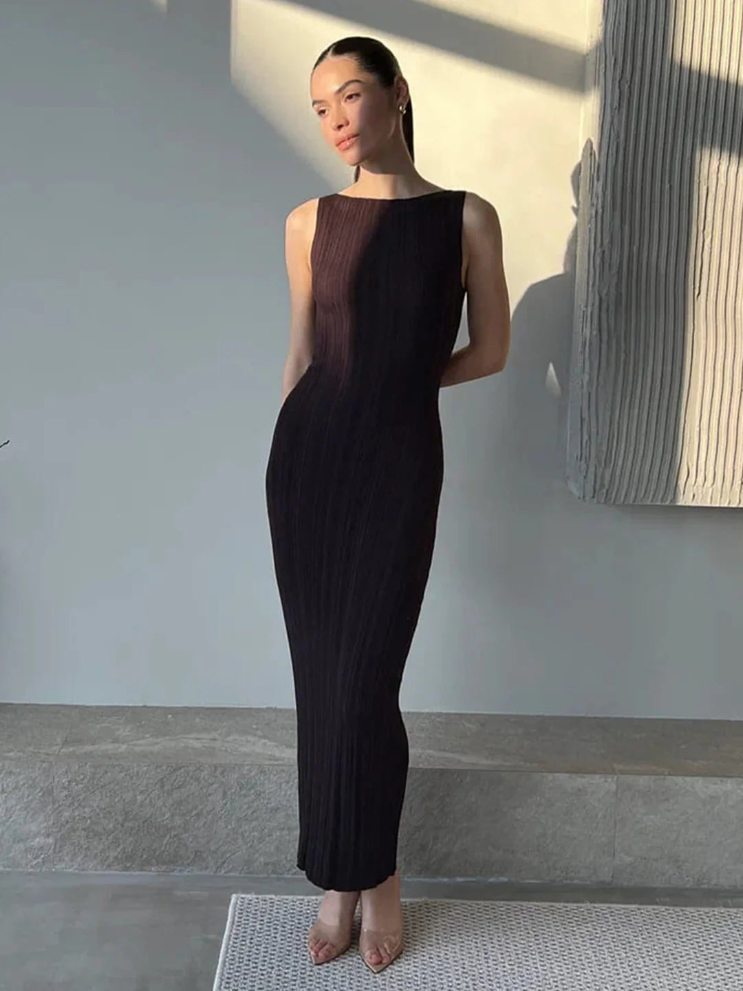 European And American Style Sunken Stripe Women's Clothing Dress - LA FEMME WANDERER