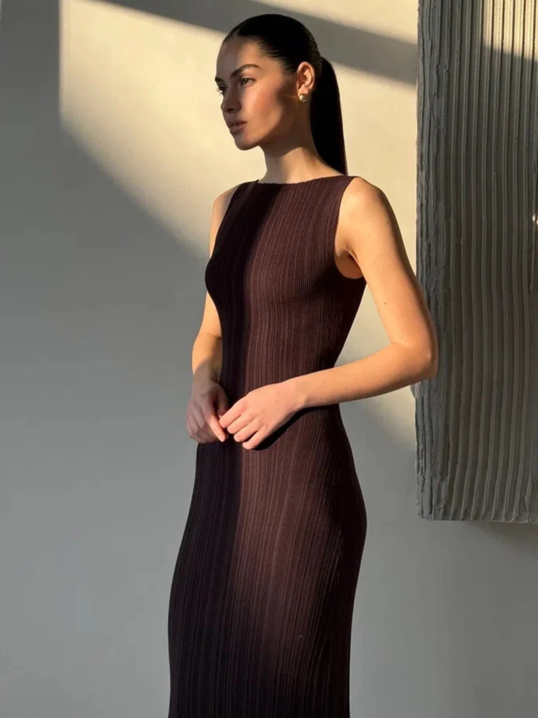 European And American Style Sunken Stripe Women's Clothing Dress - LA FEMME WANDERER