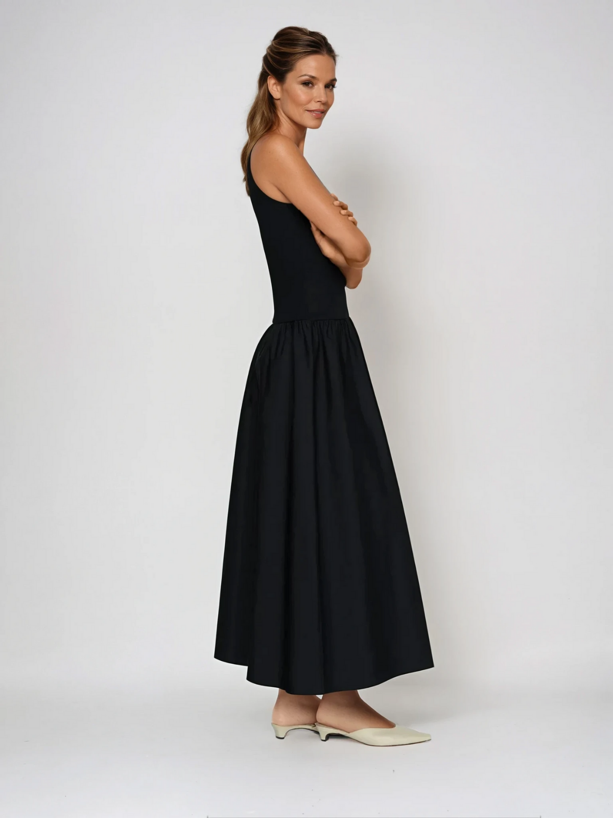 Round Neck Casual Stitching Vest Dress - LA FEMME WANDERER