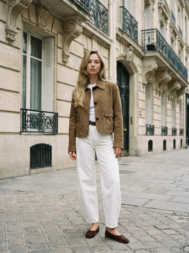 Suede Shacket Cropped Jacket Streetwear