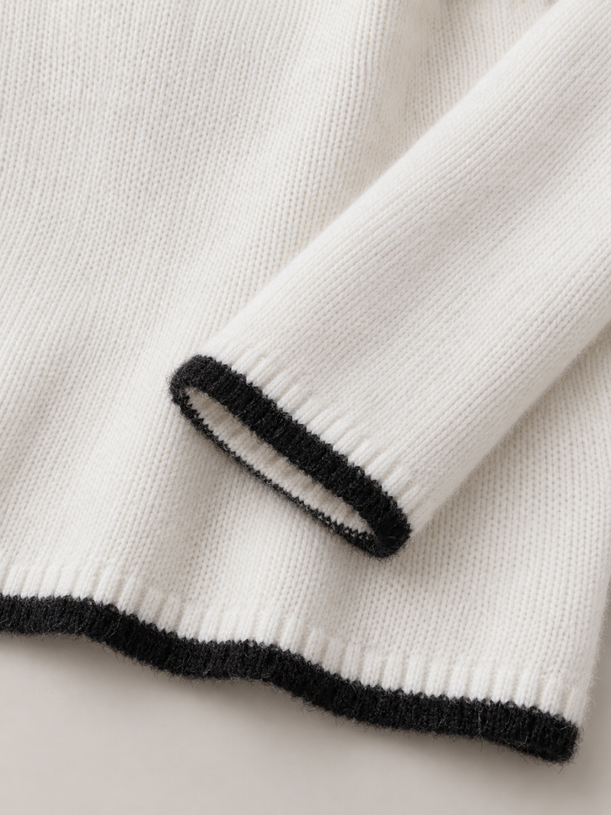 Colette Contrast-Trim Peplum Knit Top