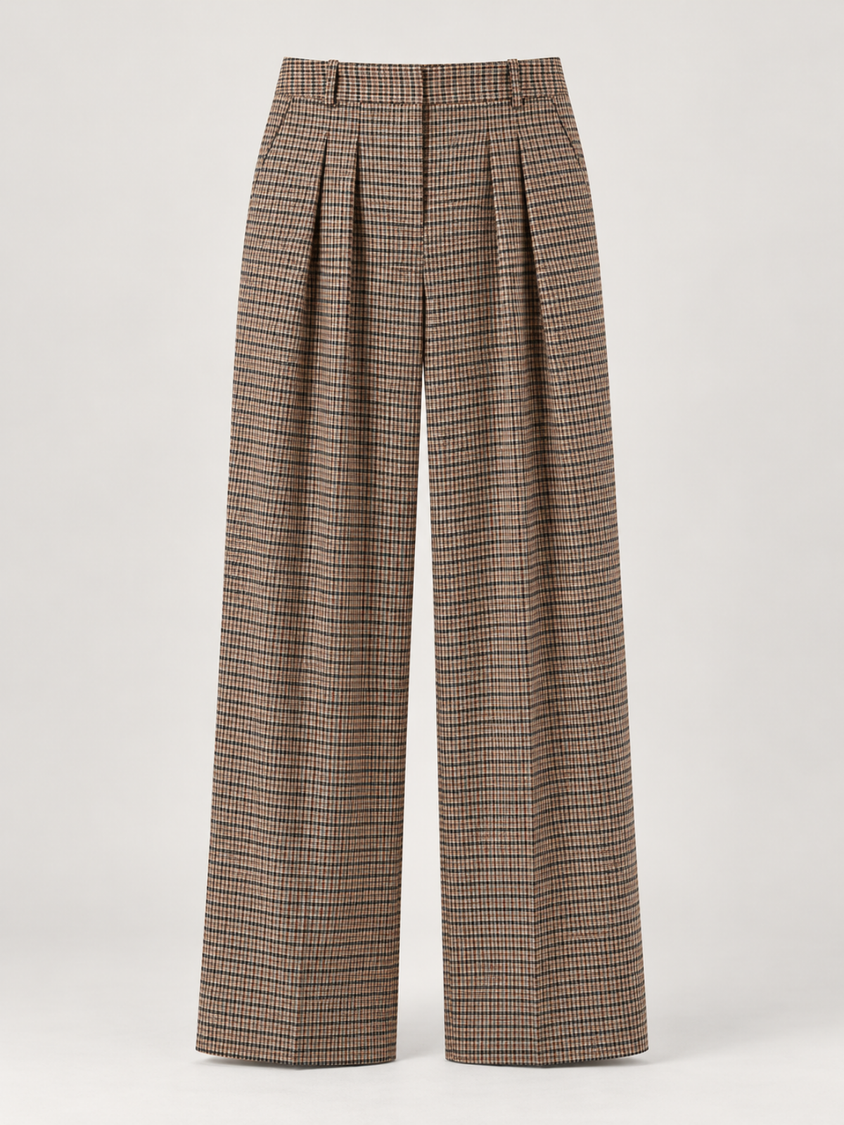 Florence Pleated Check Trousers