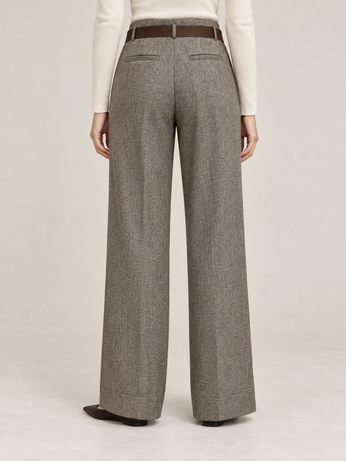 Vivienne Belted Straight-Leg Trousers