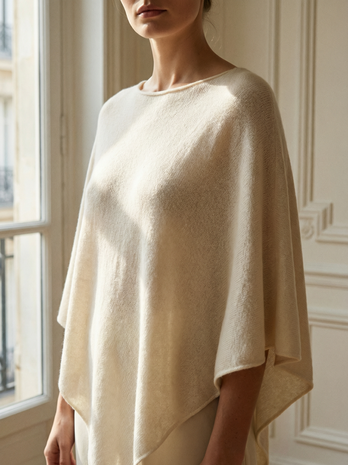 Minimalist Poncho Knit Sweater