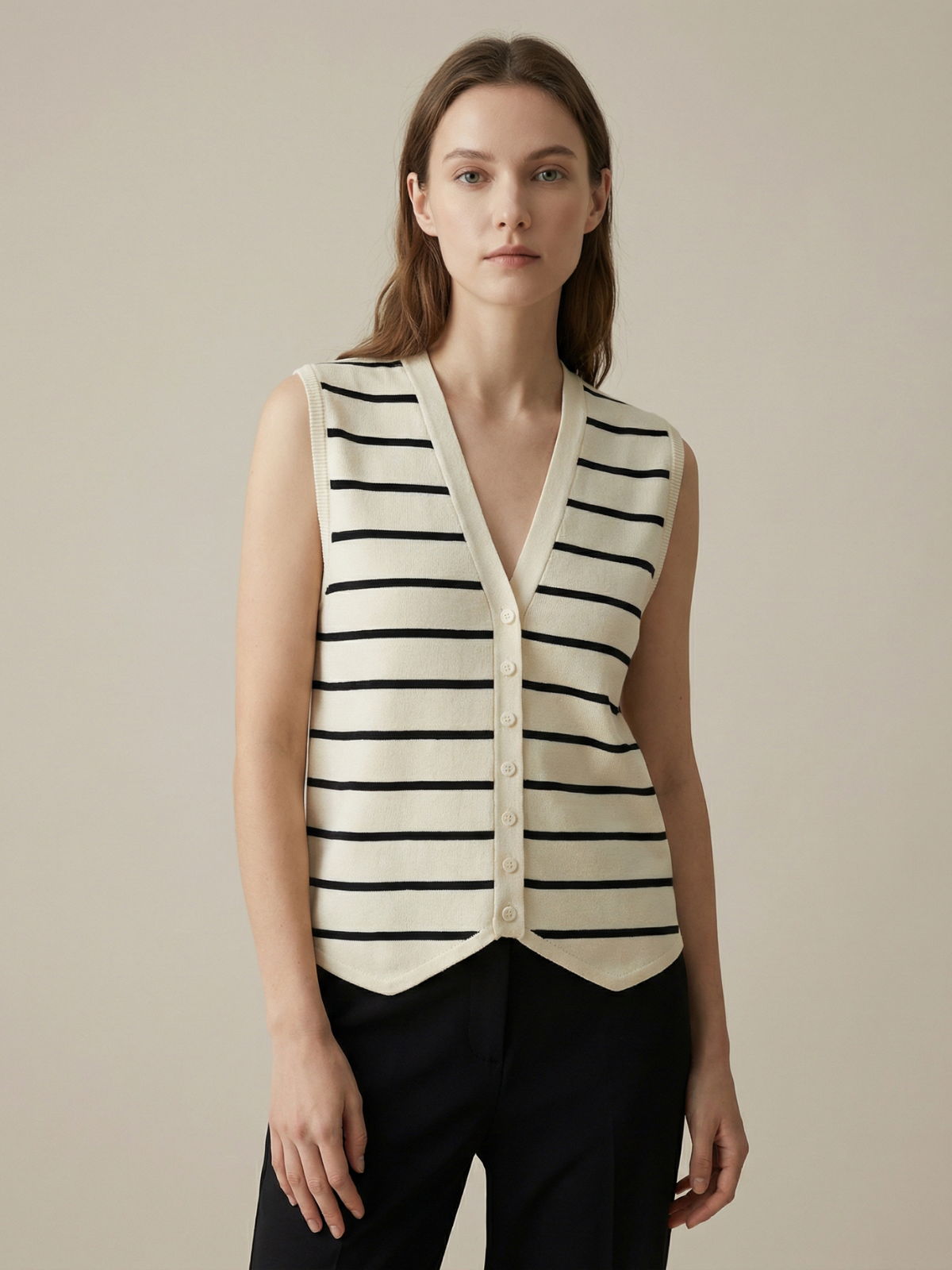 Striped Sleeveless Crop Tank Top For Women Summer Casual Fashion Essential Everyday Wear