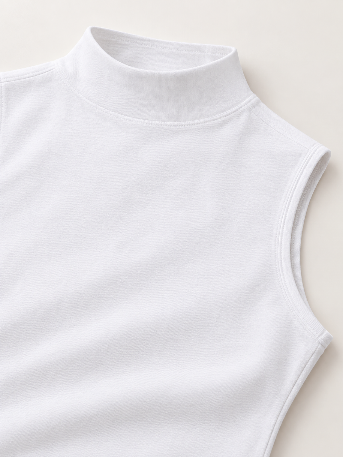 Élodie Stand-Collar Cotton Knit Top