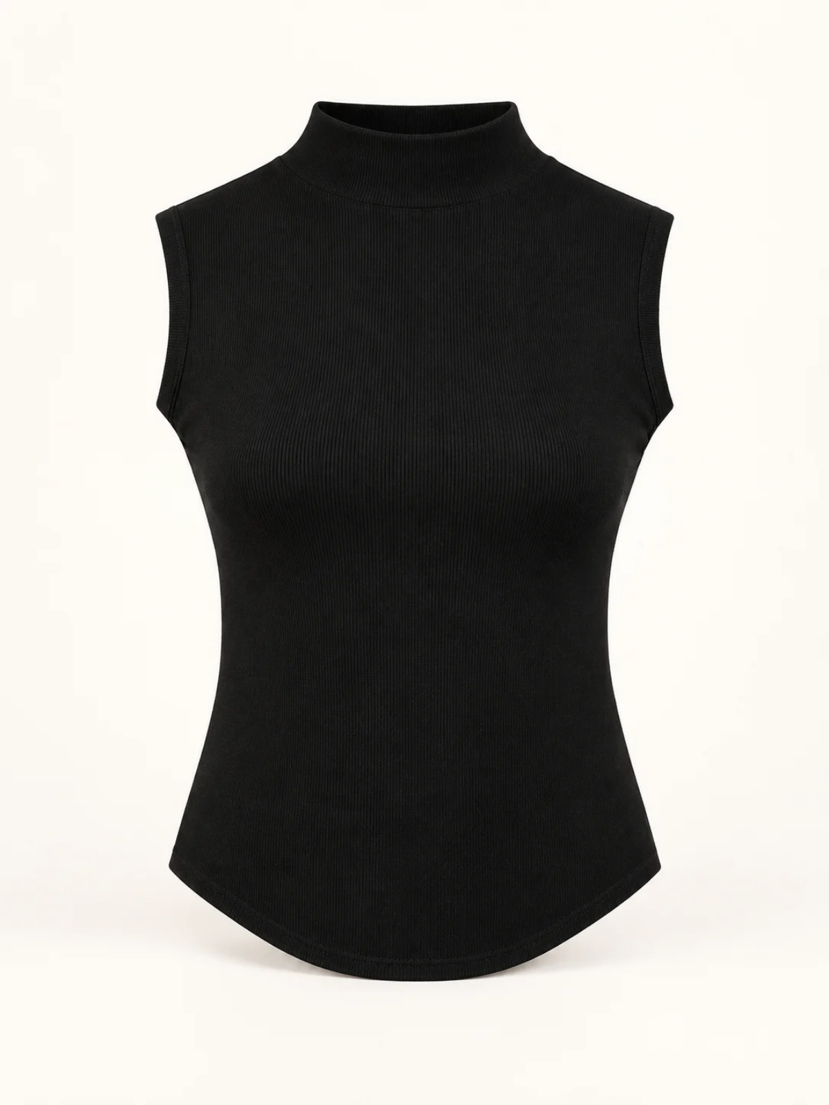Élodie Stand-Collar Cotton Knit Top