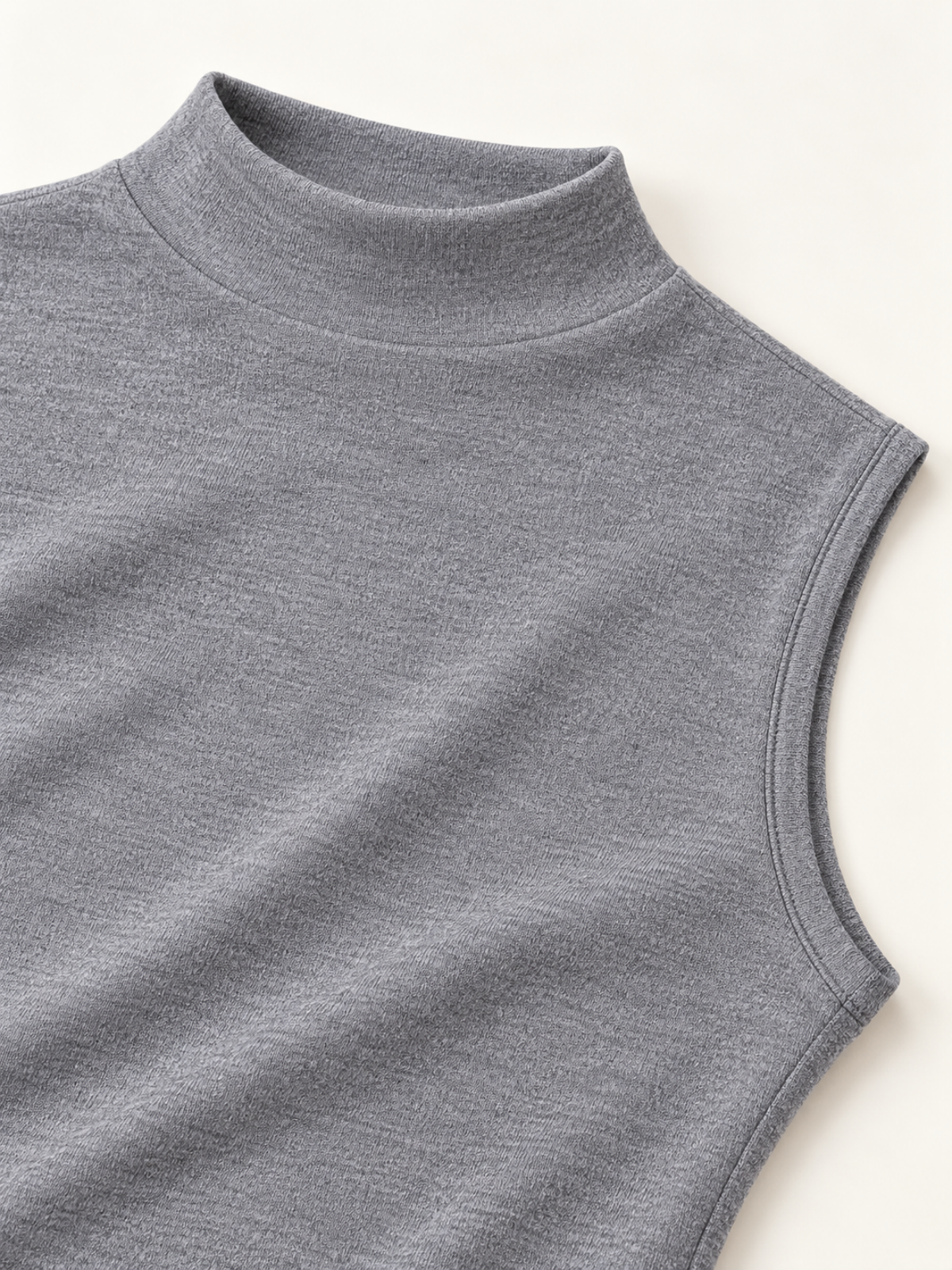 Élodie Stand-Collar Cotton Knit Top