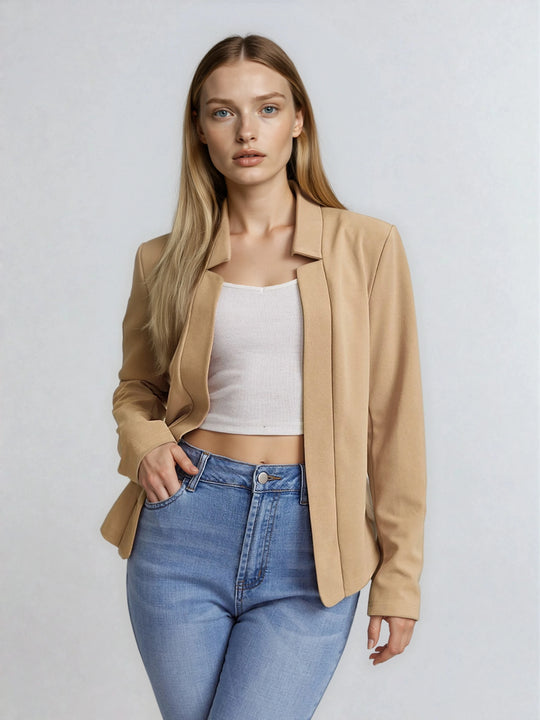 Lightweight Open Front Blazer For Office And Everyday Wear
