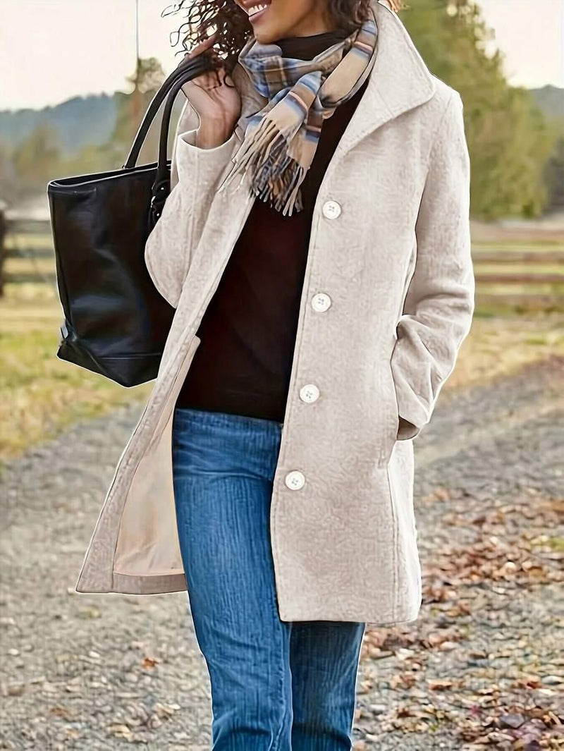 Casual Long Sleeve Belted Jacket For Daily Wear All Season