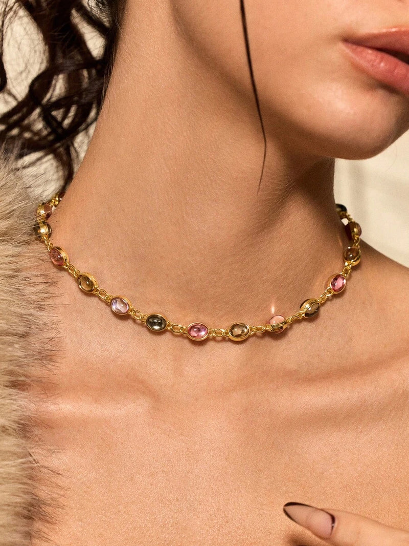 Rhinestone Vintage Chain Necklace