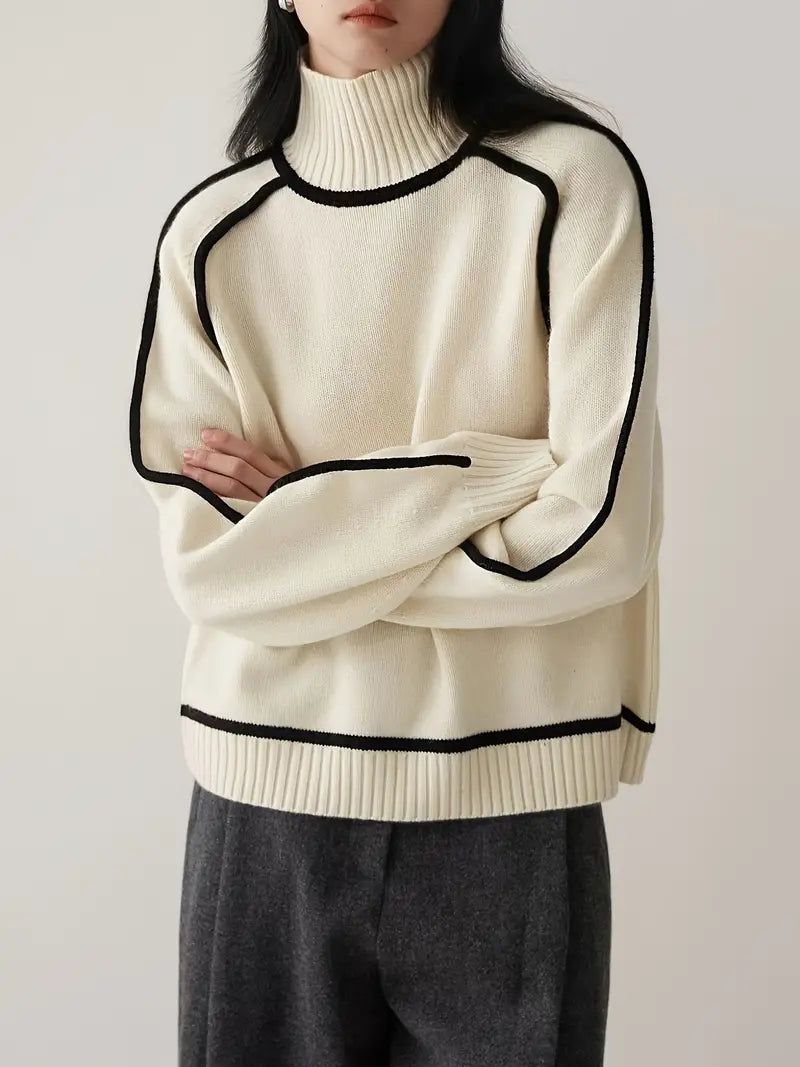 Half Turtleneck Casual Knitted Sweater