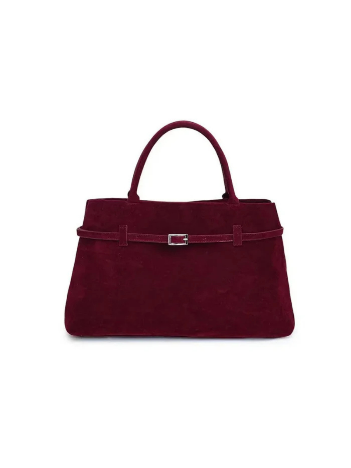 Vintage Buckle-Design Top-Handle Bag