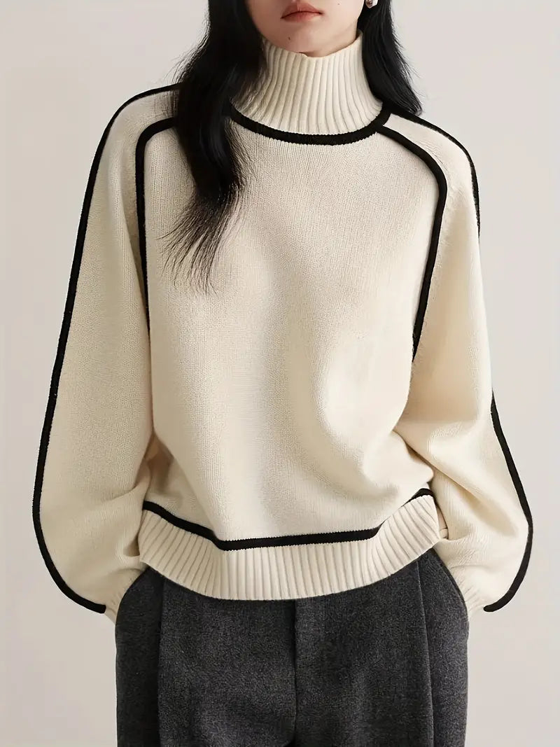 Half Turtleneck Casual Knitted Sweater