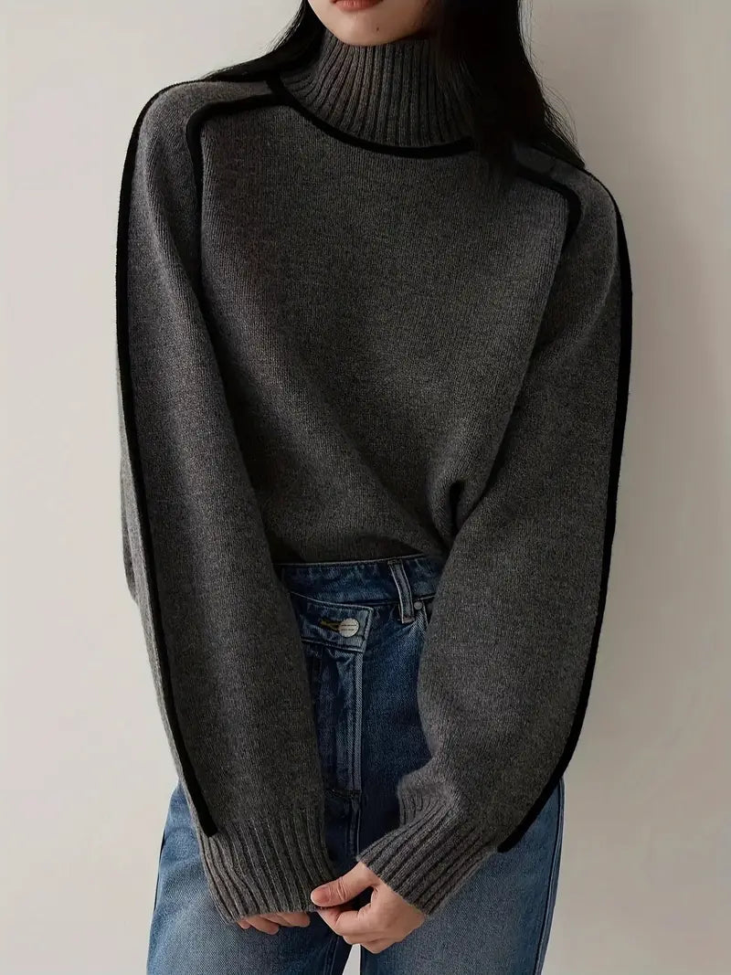 Half Turtleneck Casual Knitted Sweater