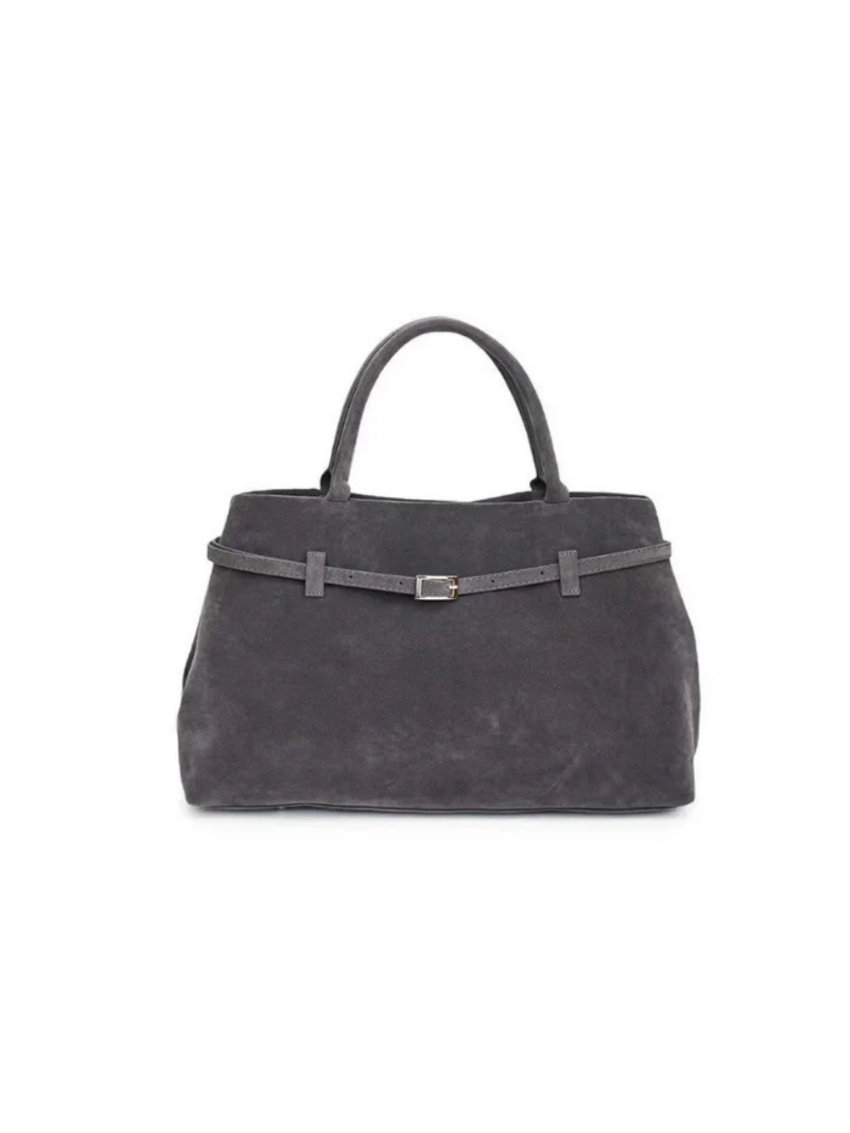Vintage Buckle-Design Top-Handle Bag