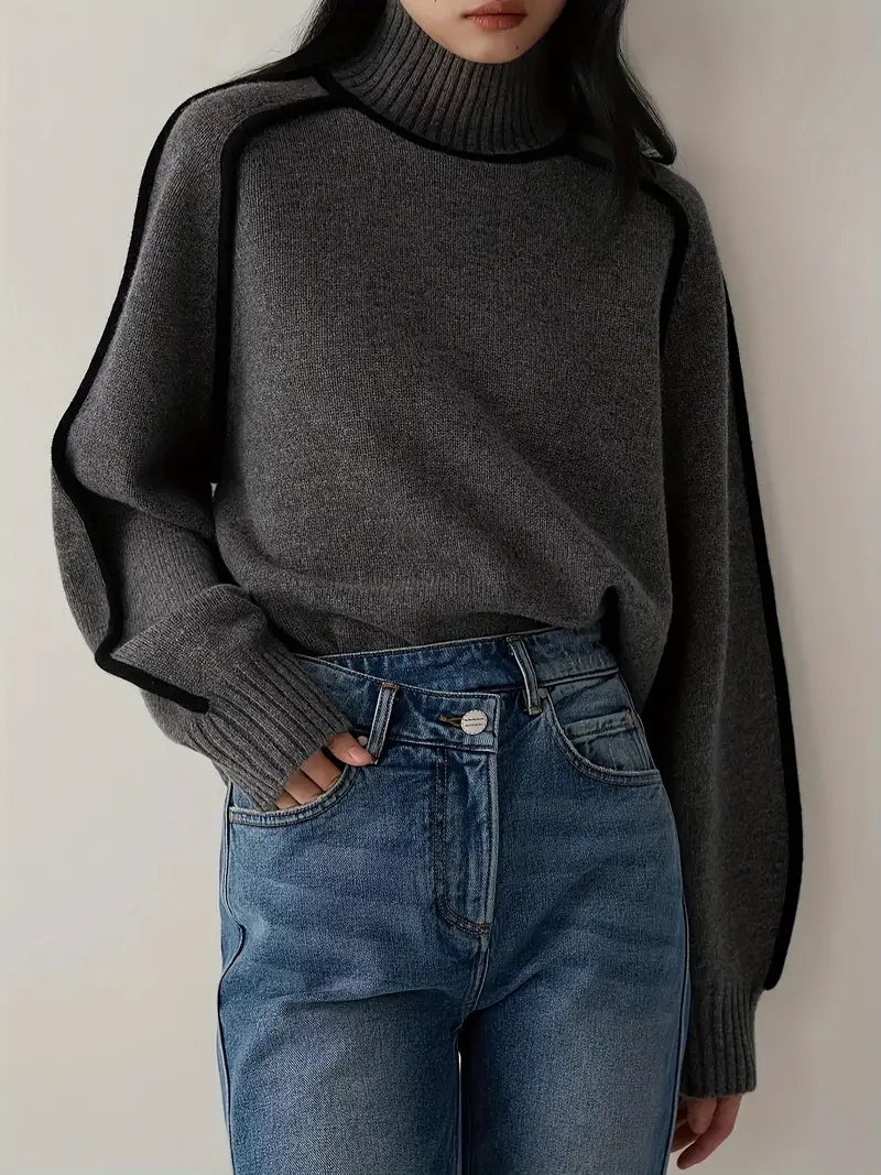 Half Turtleneck Casual Knitted Sweater