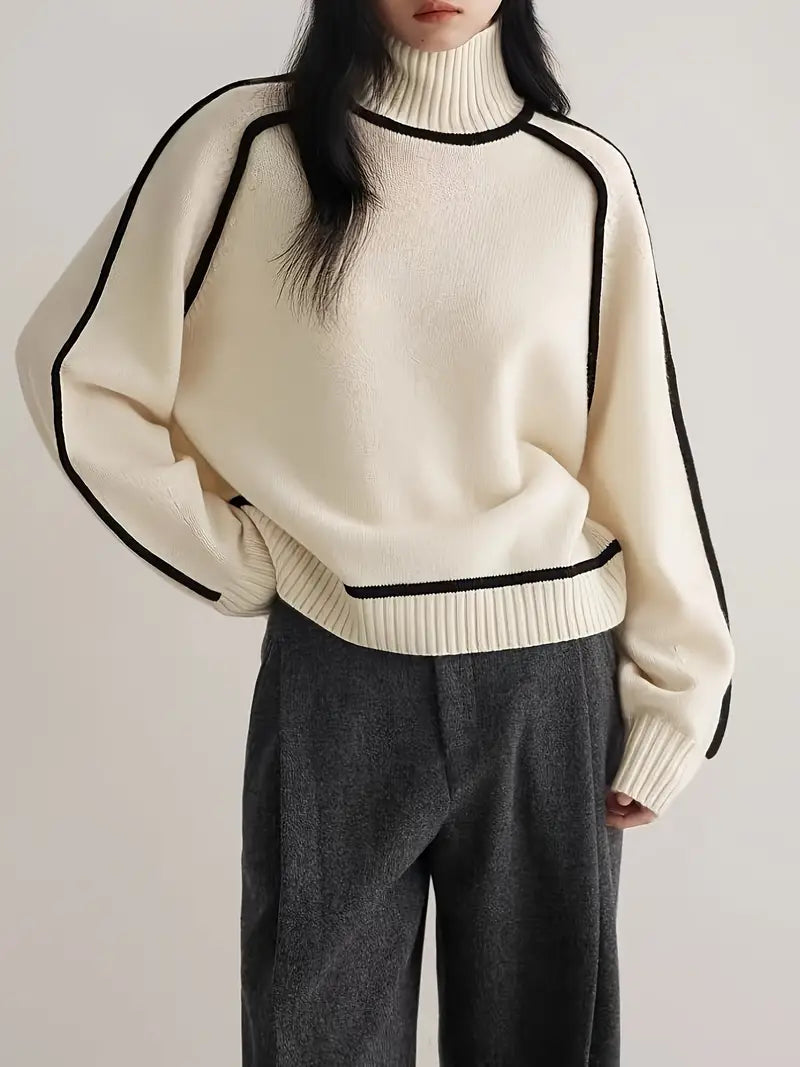 Half Turtleneck Casual Knitted Sweater